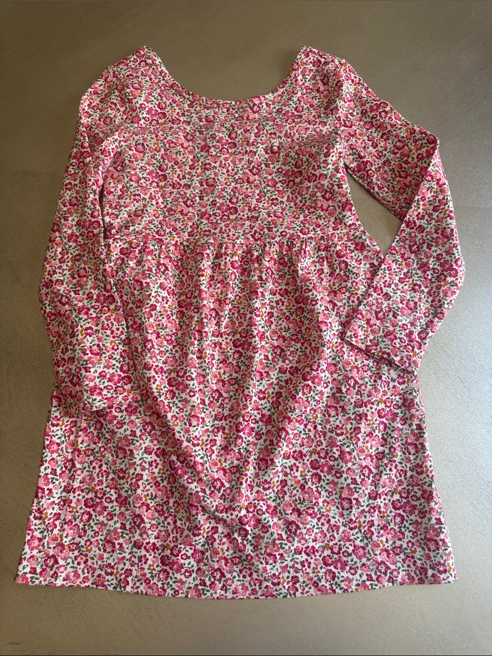 Carter's Pink Floral Long-Sleeve Cotton Dress